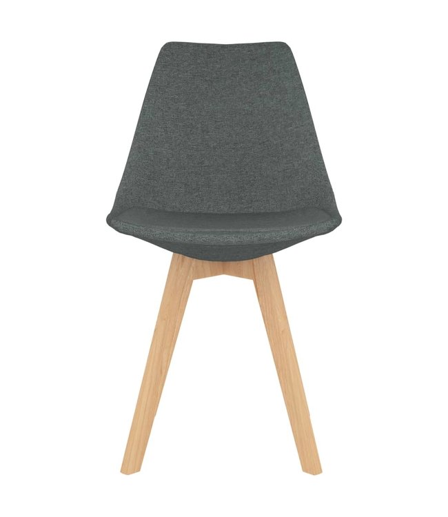 Eetkamerstoelen 4 st stof lichtgrijs