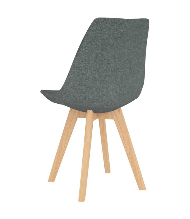 Eetkamerstoelen 4 st stof lichtgrijs