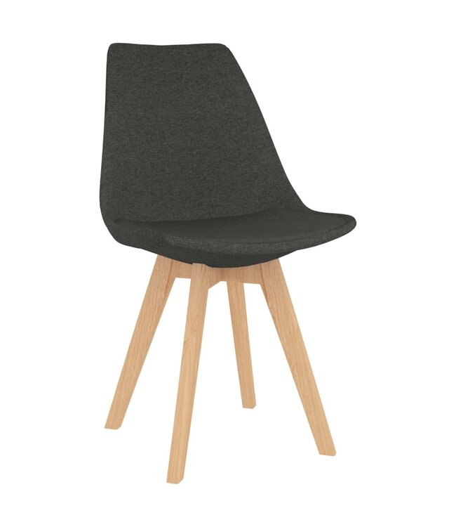 Eetkamerstoelen 2 st stof donkergrijs