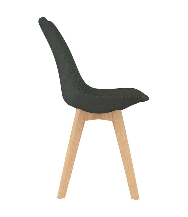Eetkamerstoelen 2 st stof donkergrijs