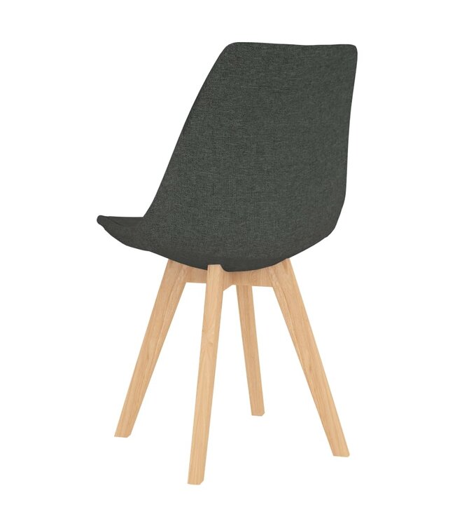 Eetkamerstoelen 2 st stof donkergrijs