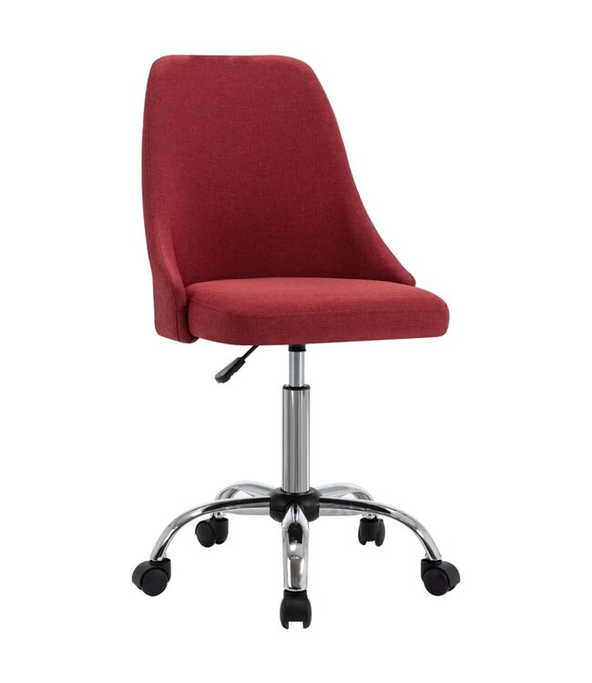 Eetkamerstoelen 2 st stof wijnrood