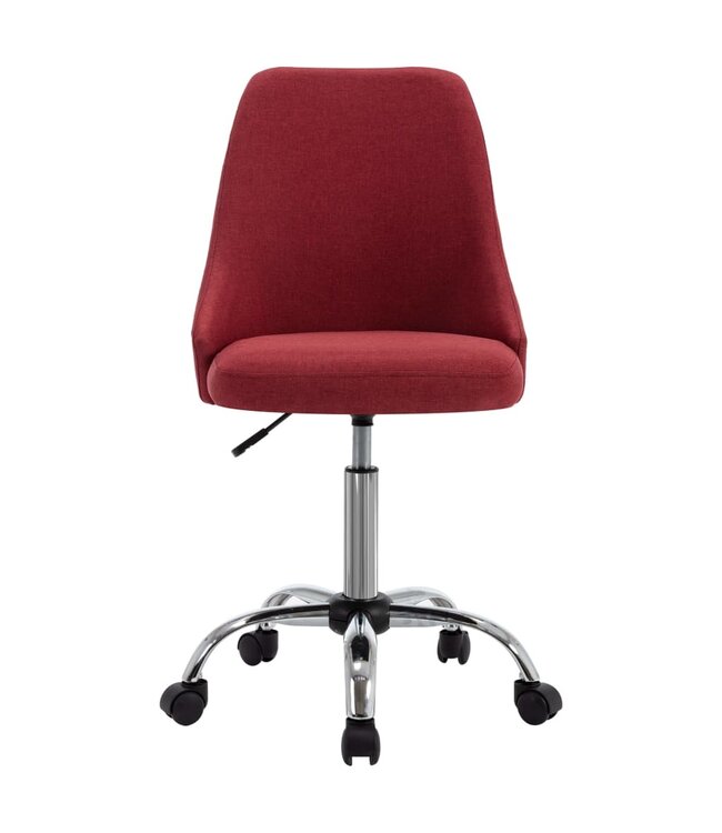 Eetkamerstoelen 2 st stof wijnrood