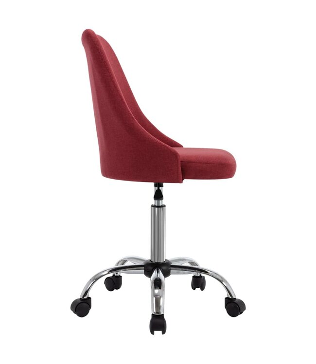 Eetkamerstoelen 2 st stof wijnrood