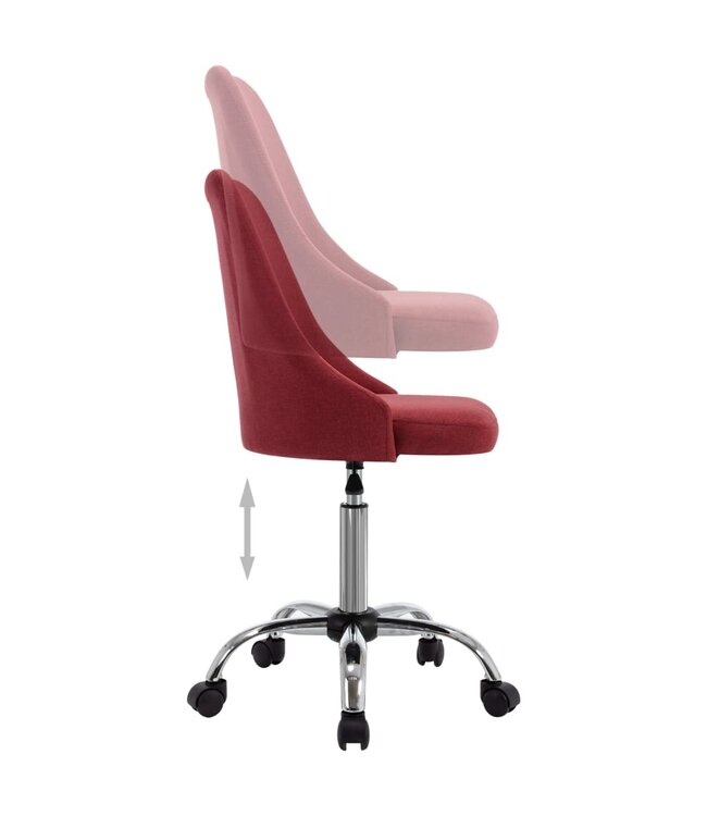 Eetkamerstoelen 2 st stof wijnrood
