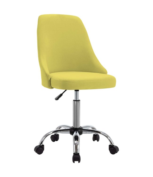 Eetkamerstoelen 2 st stof geel