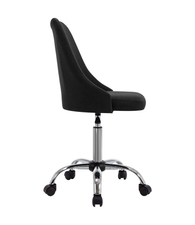 Eetkamerstoelen 2 st stof zwart