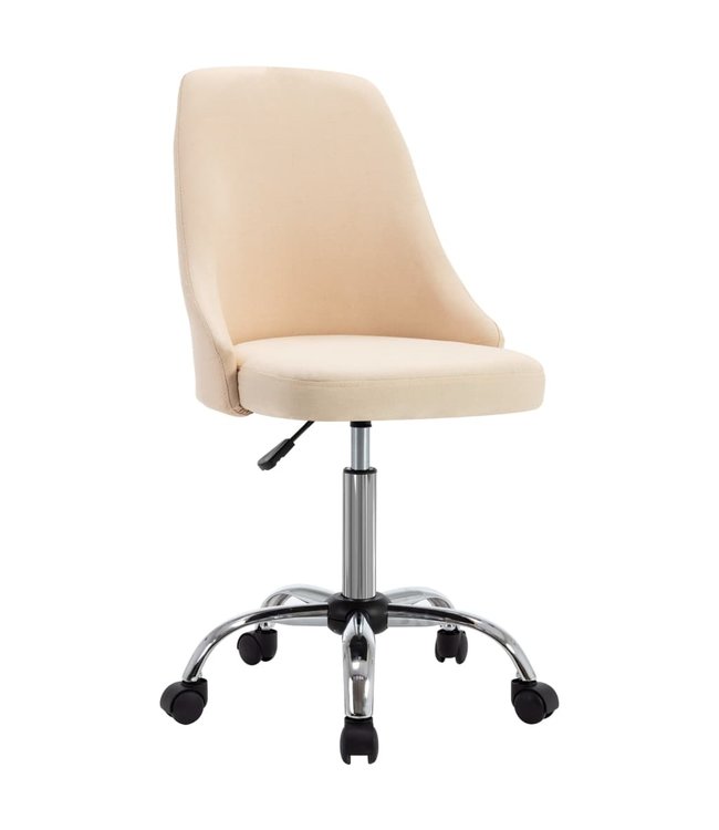 Eetkamerstoelen 2 st stof crème