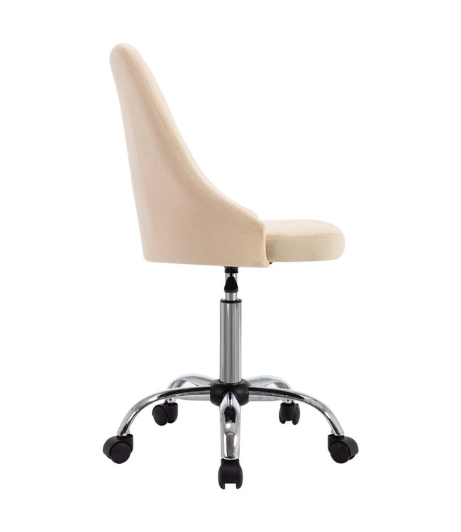 Eetkamerstoelen 2 st stof crème