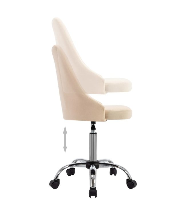 Eetkamerstoelen 2 st stof crème