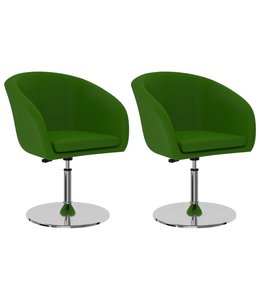 Eetkamerstoelen 2 st kunstleer groen