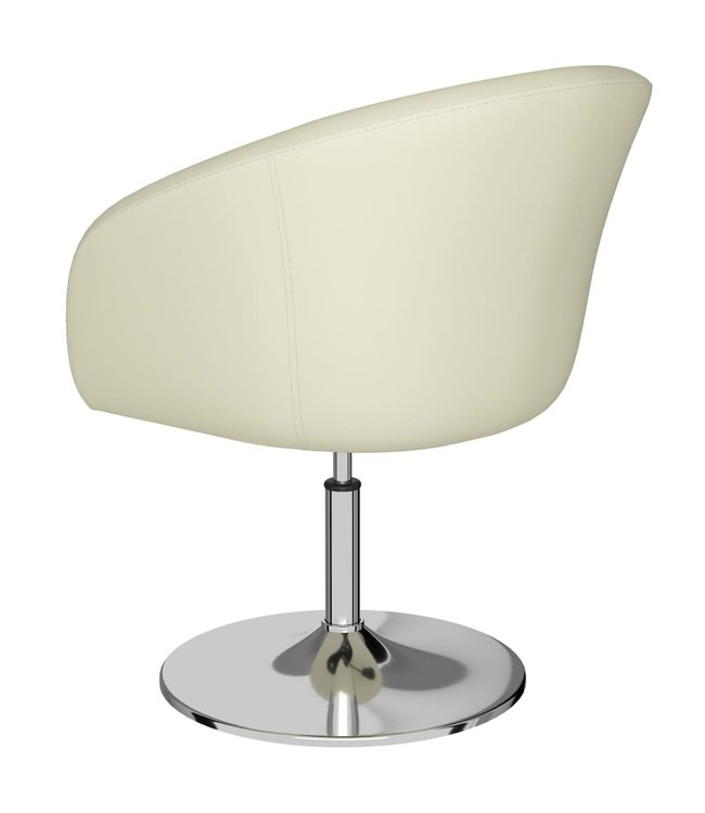 Eetkamerstoelen 2 st kunstleer crème