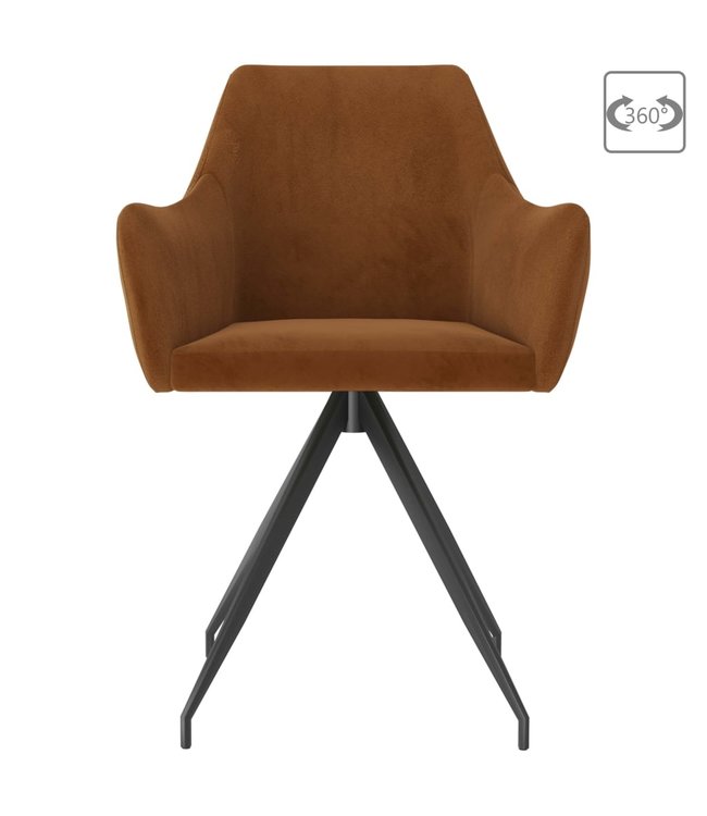 Eetkamerstoelen 2 st fluweel bruin