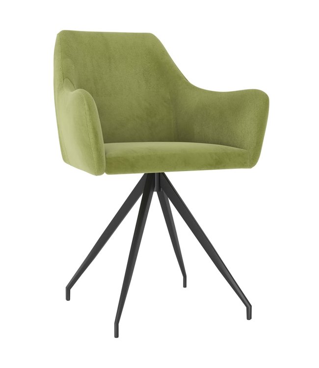 Eetkamerstoelen 2 st fluweel lichtgroen