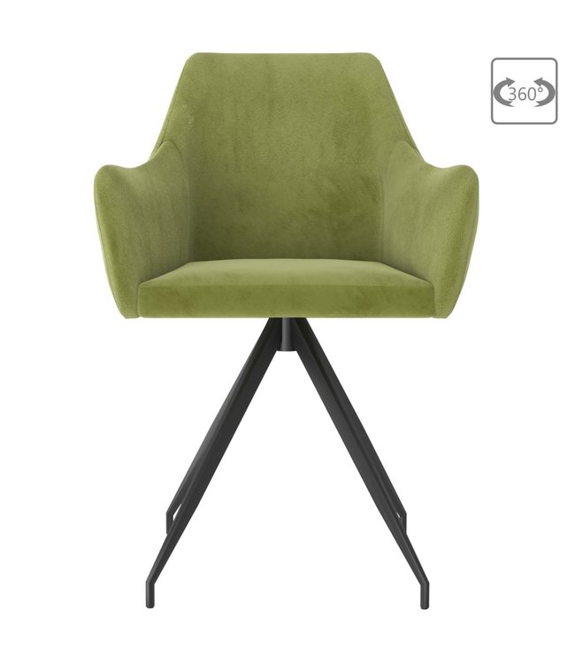 Eetkamerstoelen 2 st fluweel lichtgroen