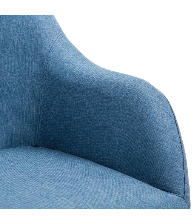 Eetkamerstoelen 2 st stof blauw