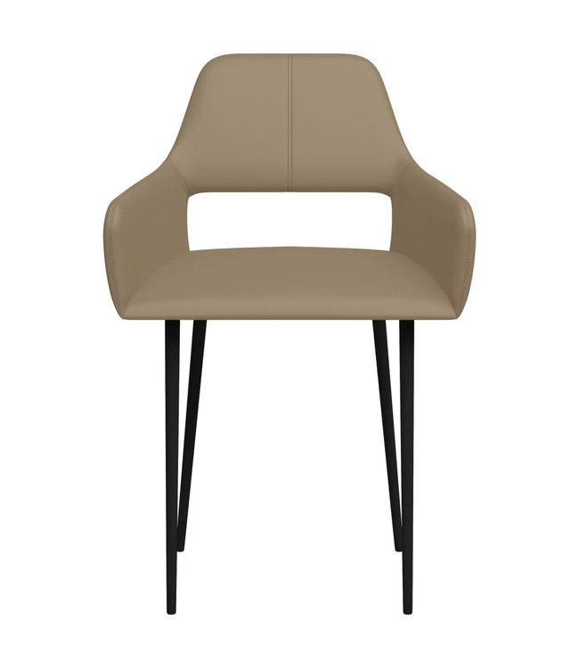 Eetkamerstoelen 2 st kunstleer cappuccino