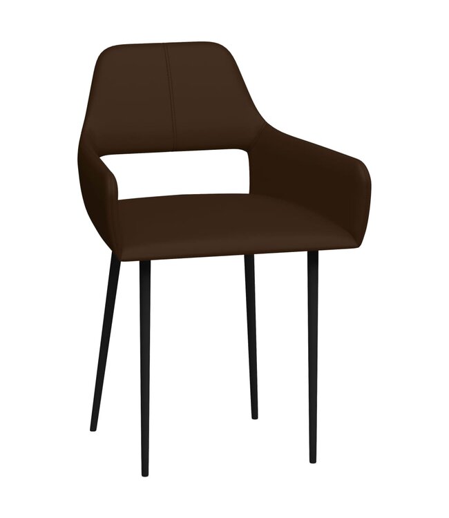 Eetkamerstoelen 2 st kunstleer bruin