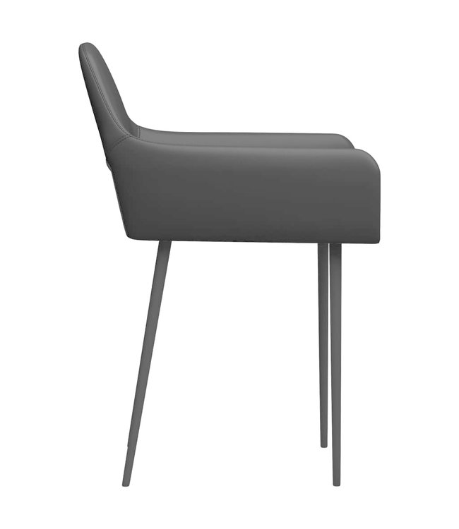 Eetkamerstoelen 2 st kunstleer zwart