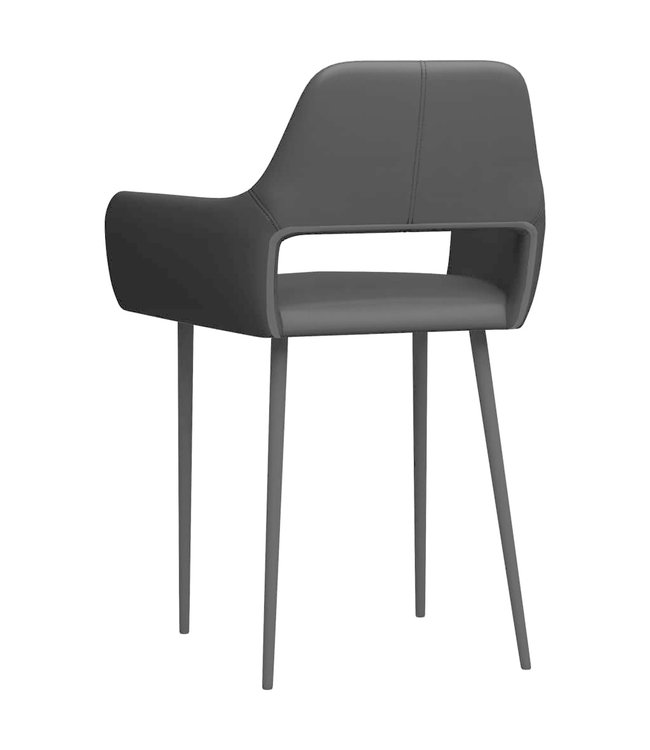 Eetkamerstoelen 2 st kunstleer zwart