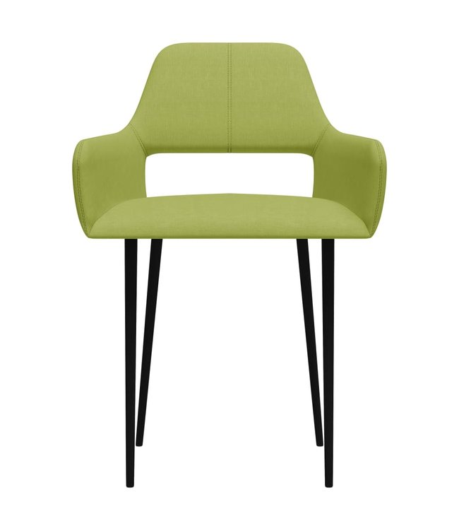 Eetkamerstoelen 2 st stof groen