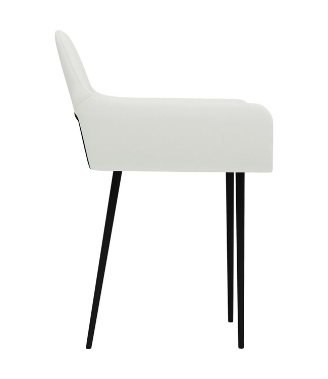 Eetkamerstoelen 2 st stof wit