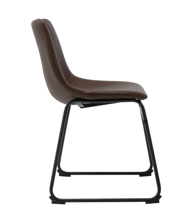 Eetkamerstoelen 2 st kunstleer lichtbruin