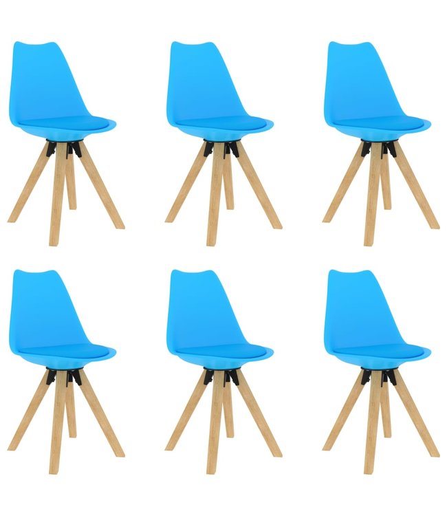 Eetkamerstoelen 6 st blauw