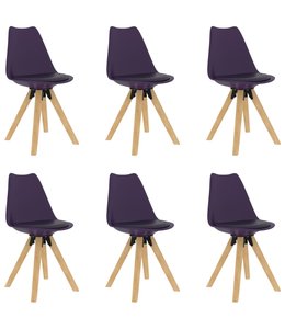 Eetkamerstoelen 6 st lila