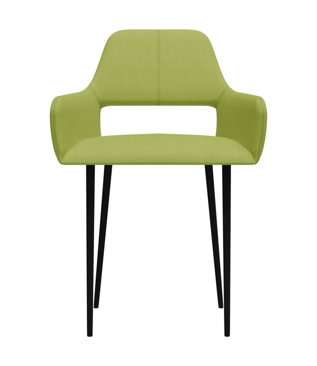 Eetkamerstoelen 6 st stof groen