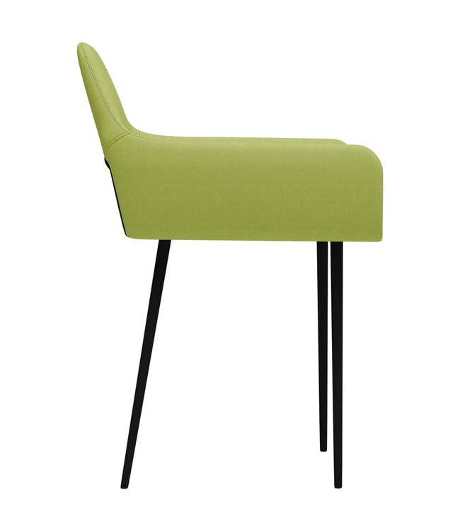 Eetkamerstoelen 6 st stof groen