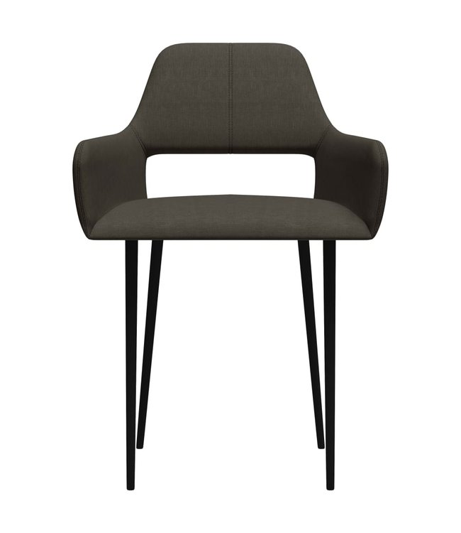 Eetkamerstoelen 4 st stof taupe