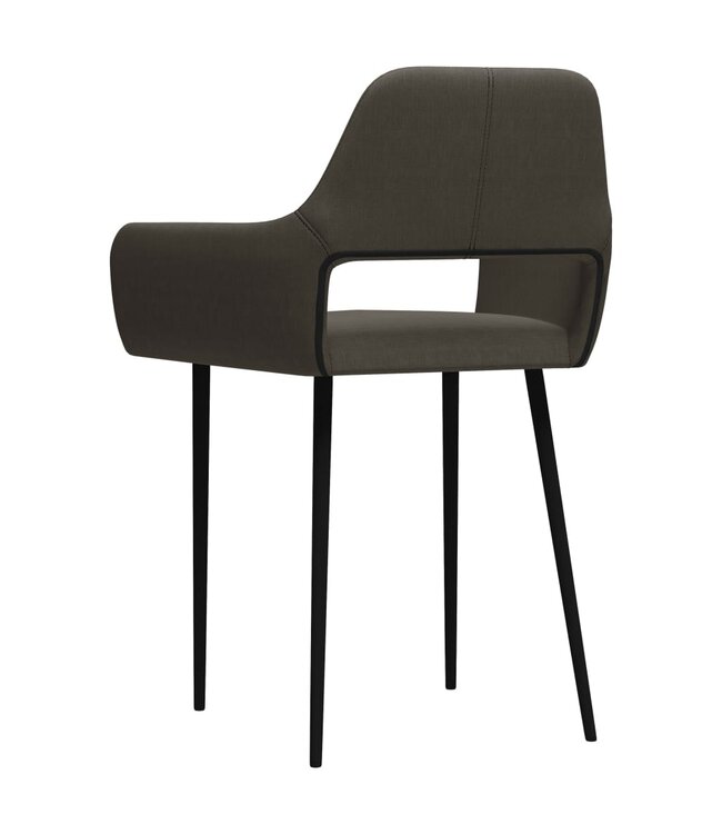 Eetkamerstoelen 4 st stof taupe