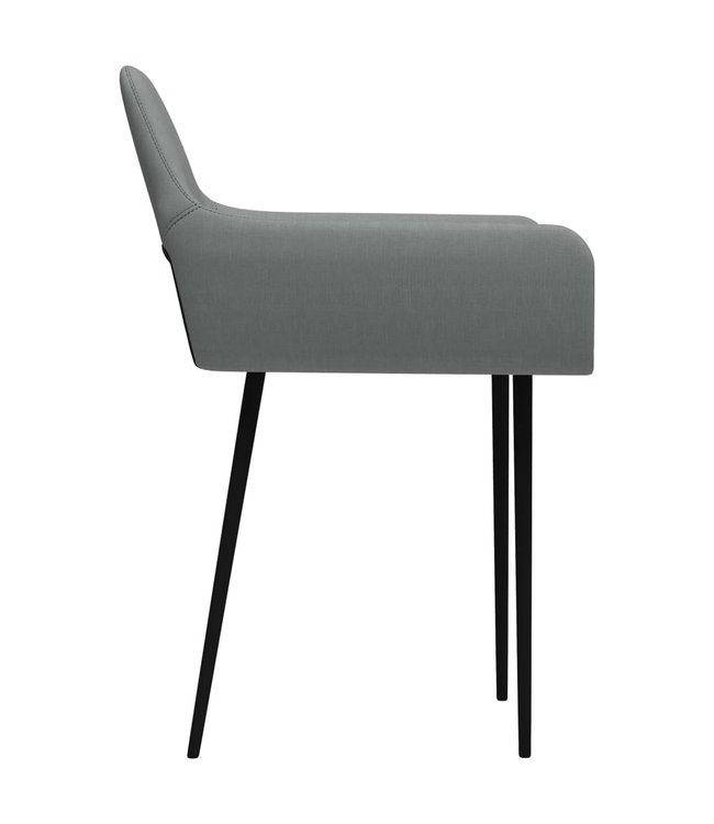 Eetkamerstoelen 4 st stof lichtgrijs