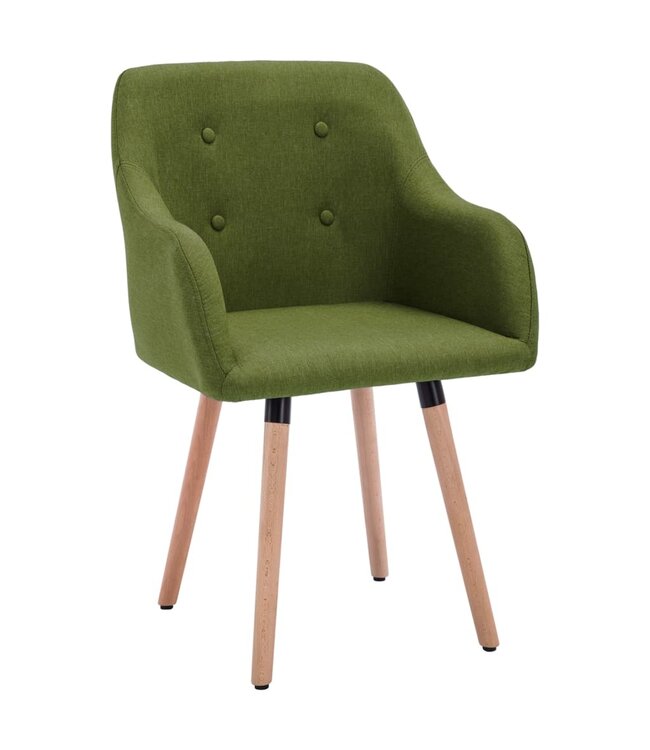 Eetkamerstoelen 4 st stof groen