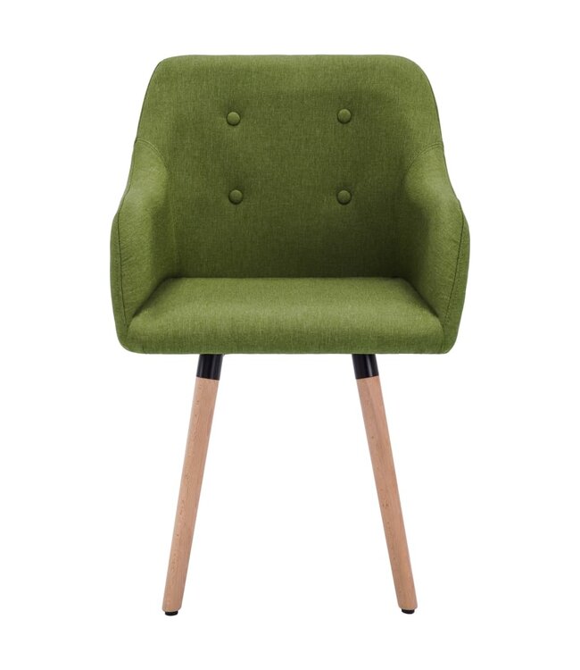Eetkamerstoelen 4 st stof groen