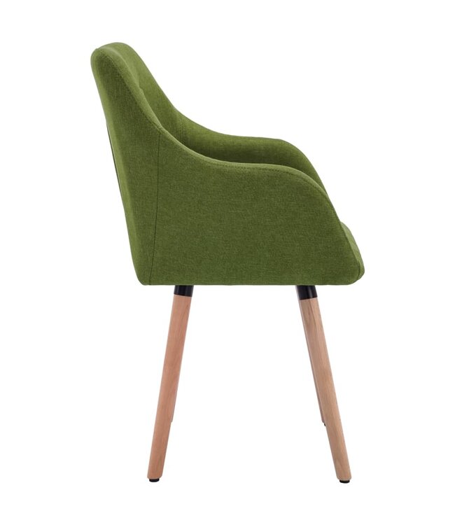 Eetkamerstoelen 4 st stof groen
