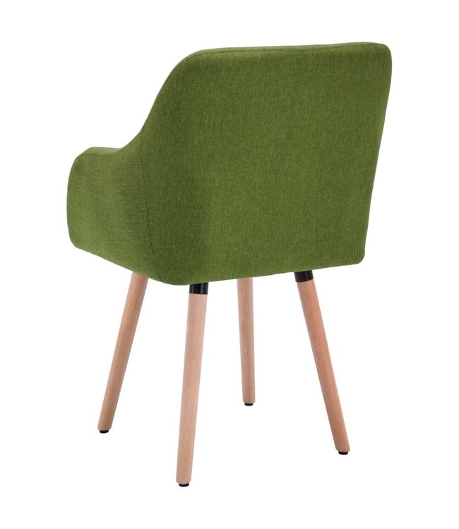Eetkamerstoelen 4 st stof groen
