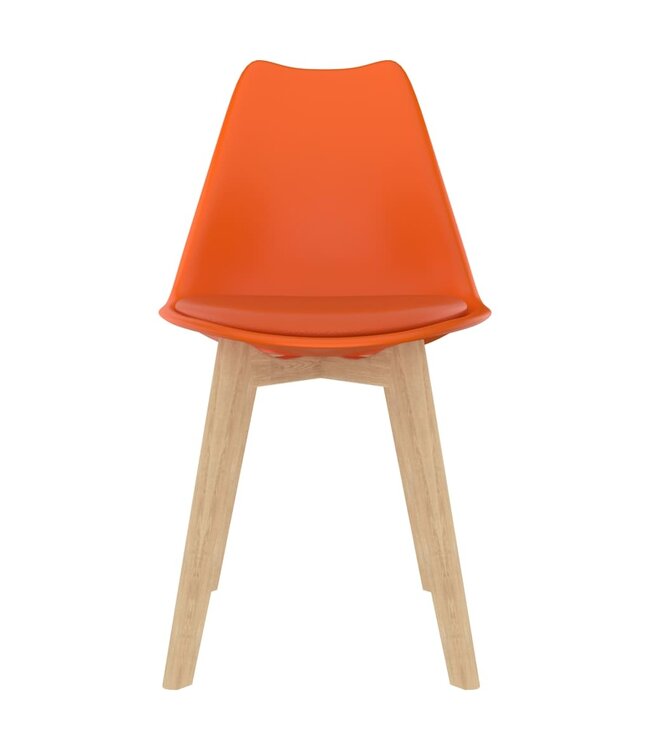Eetkamerstoelen 6 st kunststof oranje
