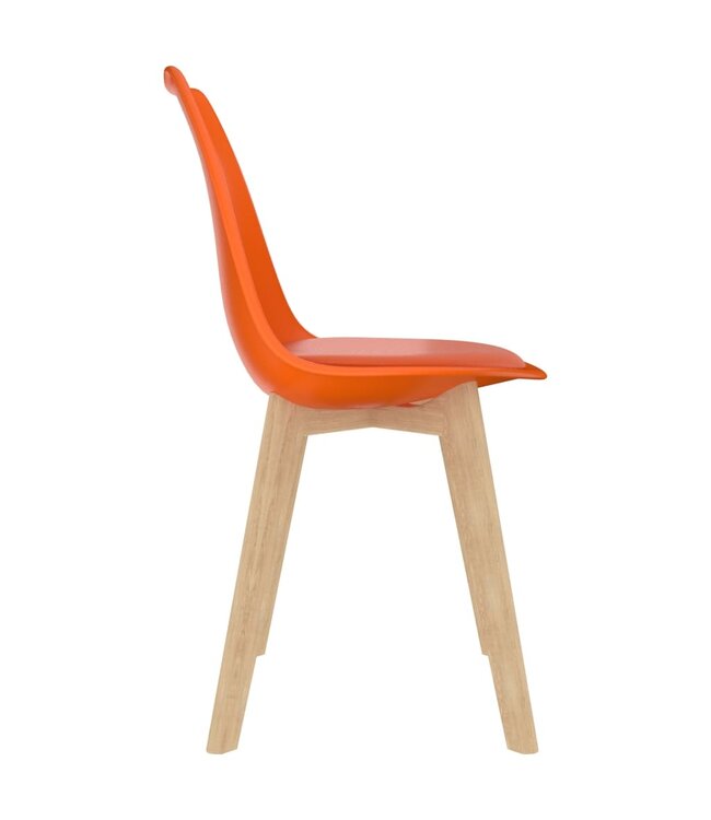 Eetkamerstoelen 6 st kunststof oranje