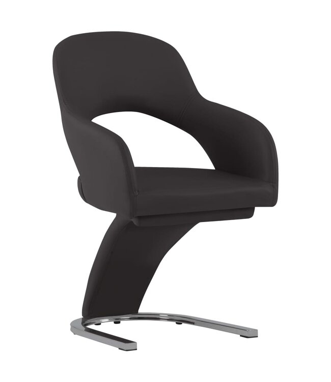 Eetkamerstoelen 6 st kunstleer bruin