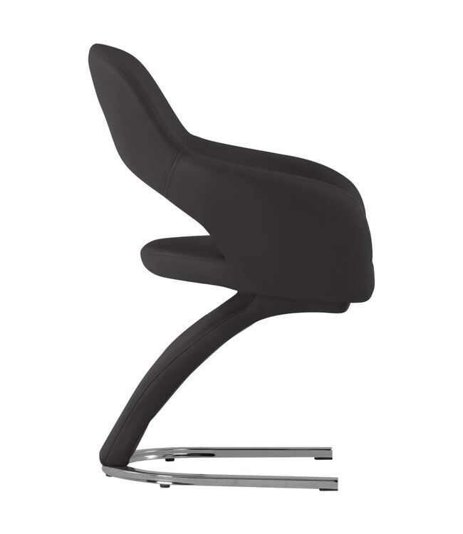 Eetkamerstoelen 4 st kunstleer bruin