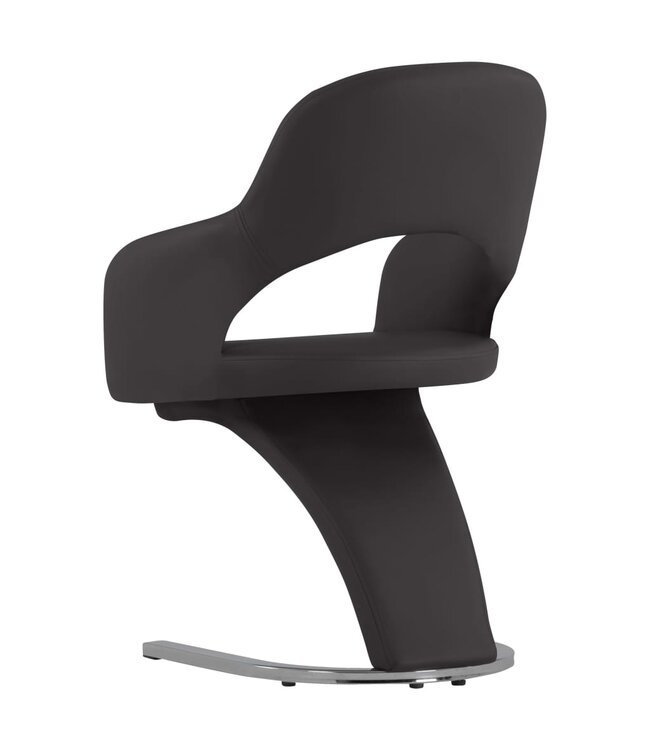 Eetkamerstoelen 4 st kunstleer bruin