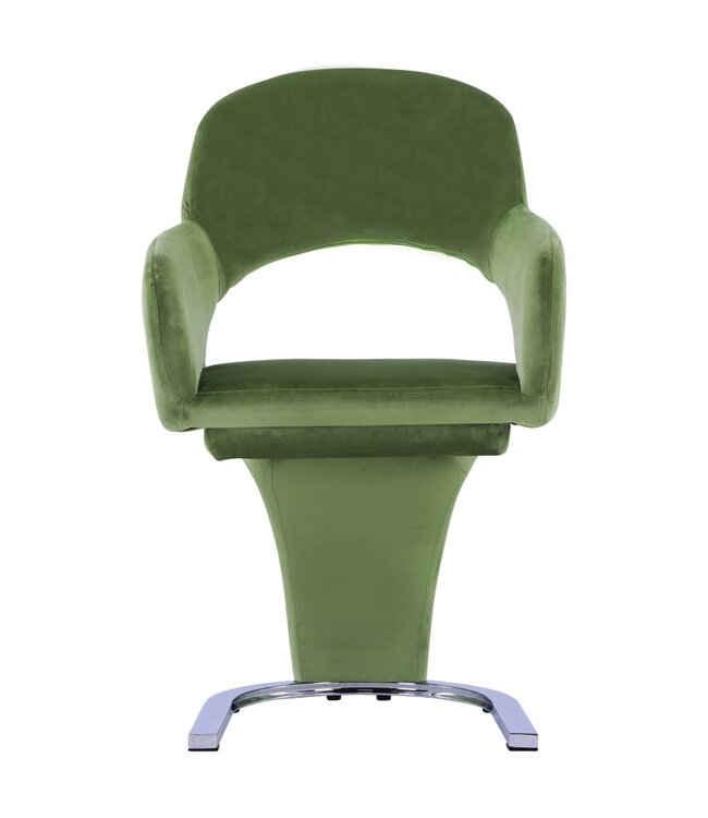 Eetkamerstoelen 6 st fluweel groen
