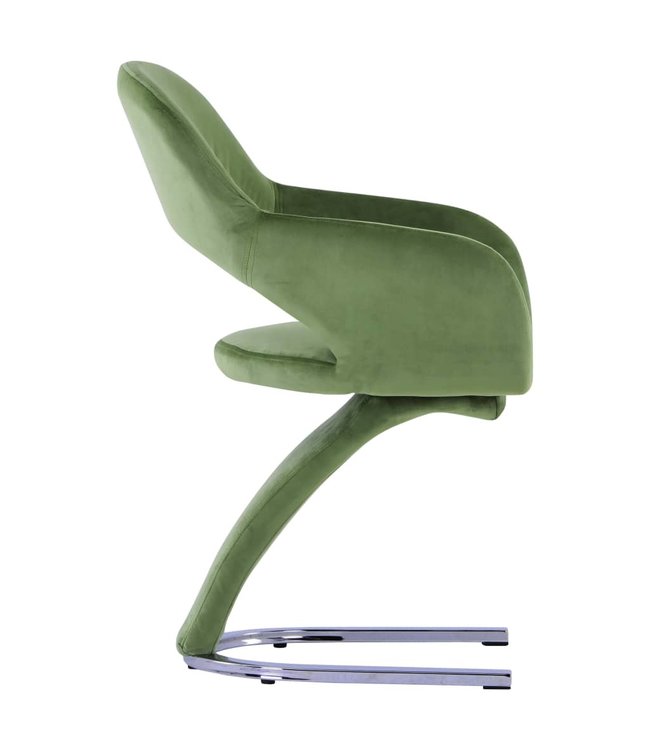 Eetkamerstoelen 6 st fluweel groen