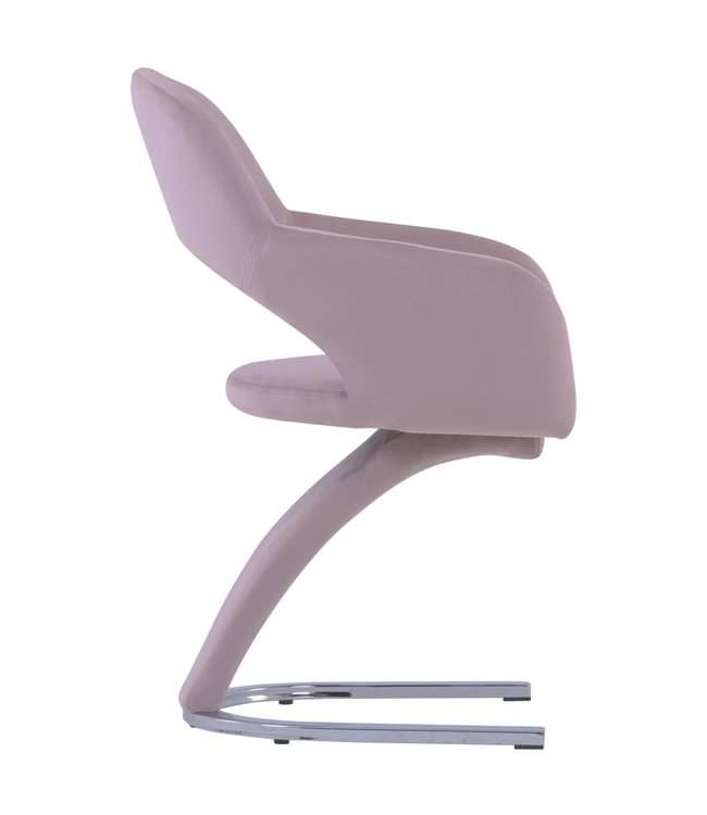 Eetkamerstoelen 4 st fluweel roze