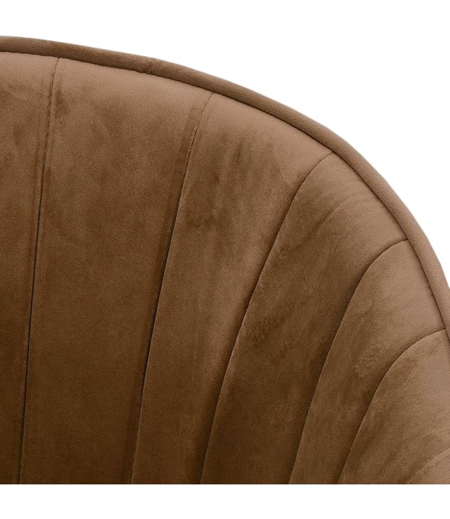 Eetkamerstoelen 4 st fluweel bruin