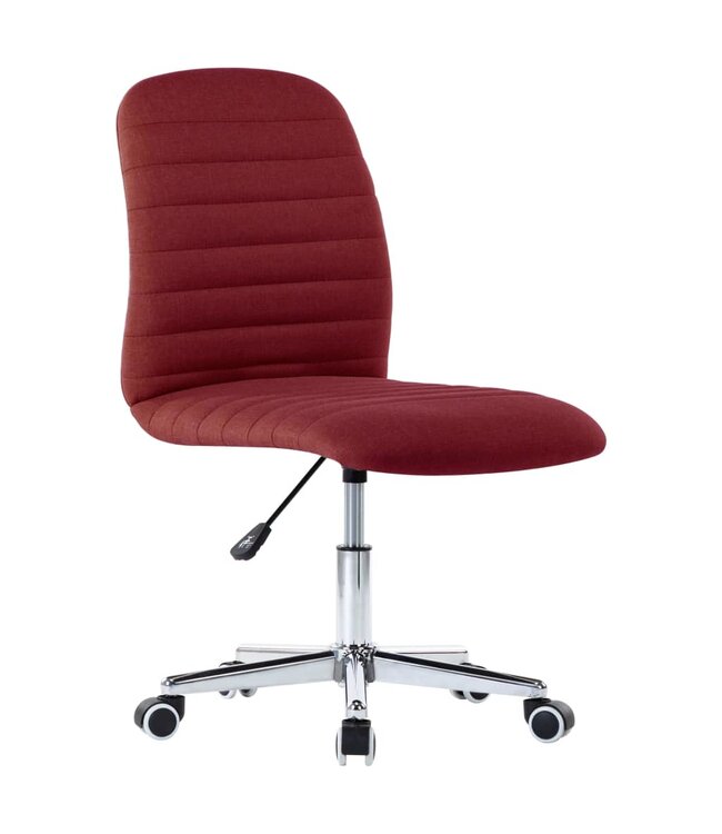 Eetkamerstoelen 6 st stof wijnrood