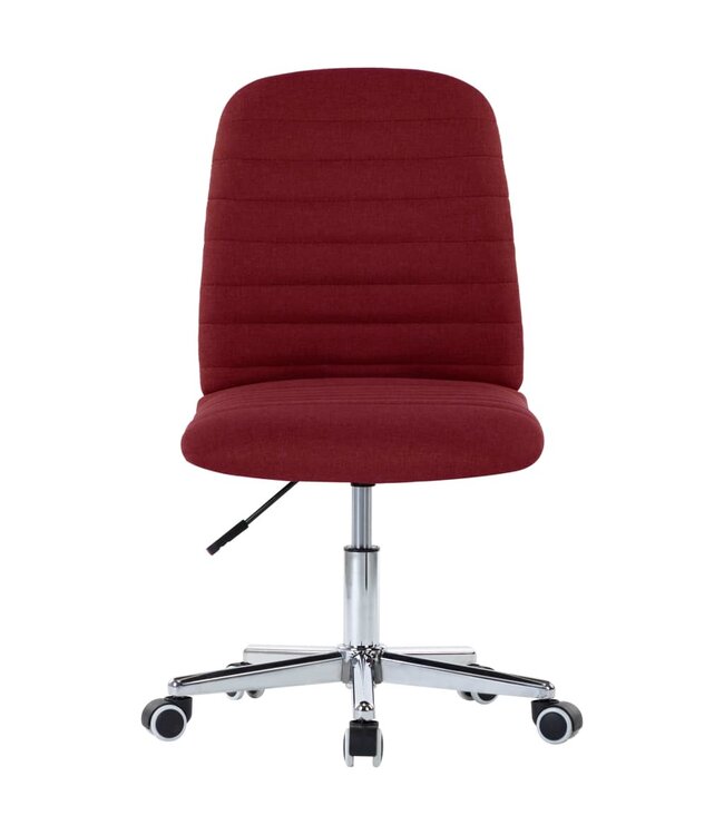 Eetkamerstoelen 6 st stof wijnrood