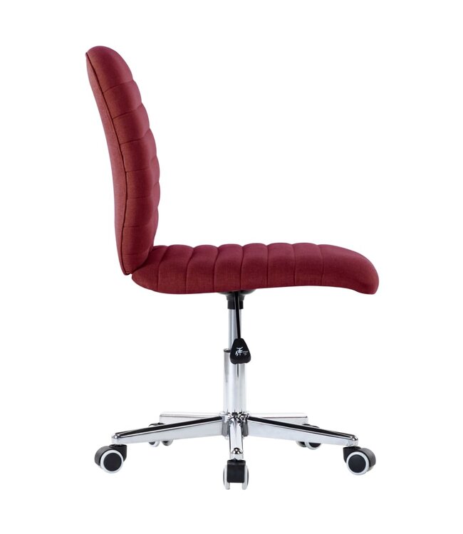Eetkamerstoelen 6 st stof wijnrood